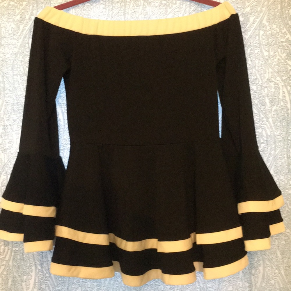 Black top with white trim